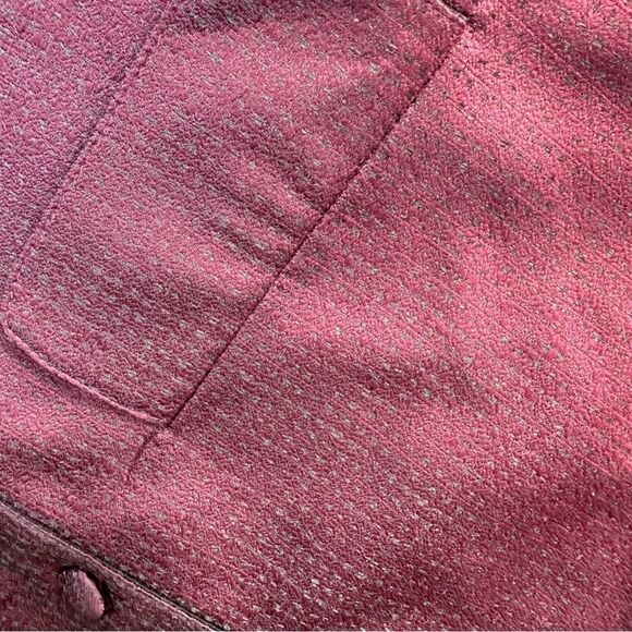 Mel Howard tux vest maroon with a light sheen to it .. small- med - Picture 4 of 5